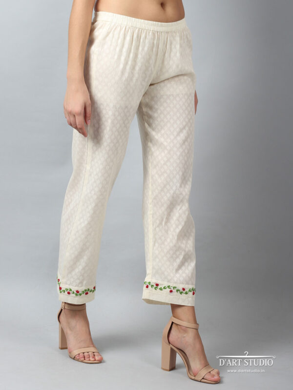 Hand Embroidered Cotton Palazzo