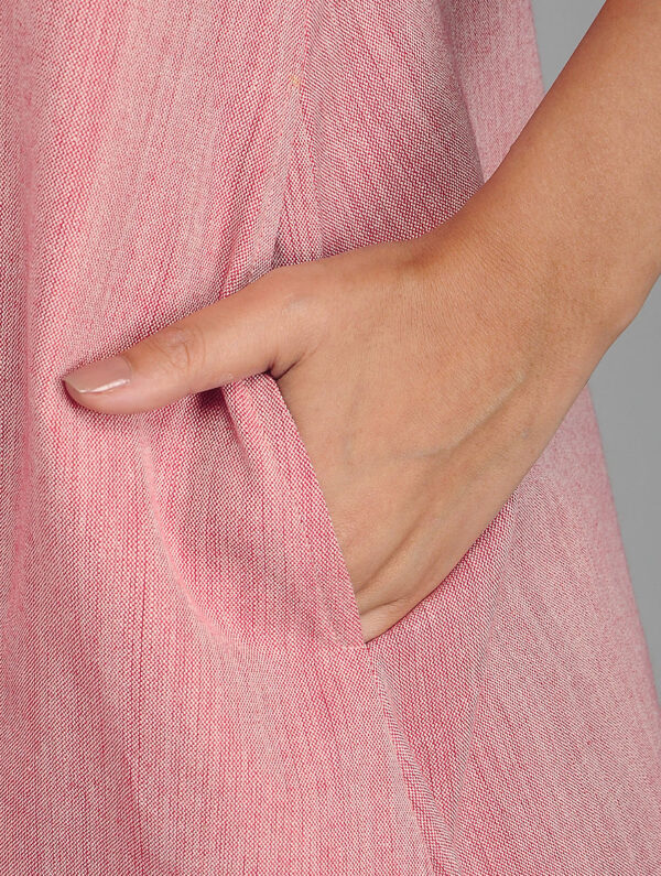 Hand Embroidered Pink Cotton Dress DARTSTUDIO DS2128